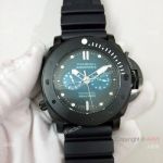 Copy Panerai Submersible Rubber Strap Black Case Watch PAM983